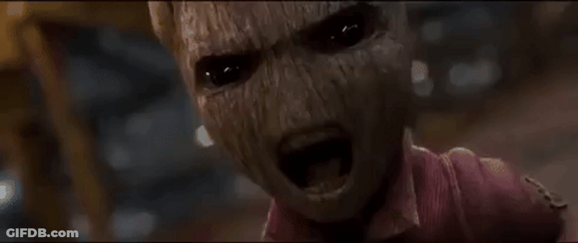 Angry Groot Screaming GIF