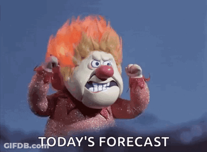 Angry Heat Miser Todays Forecast GIF