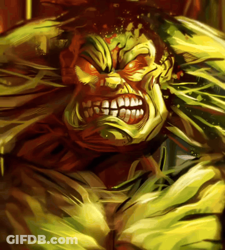 Angry Hulk Painting GIF
