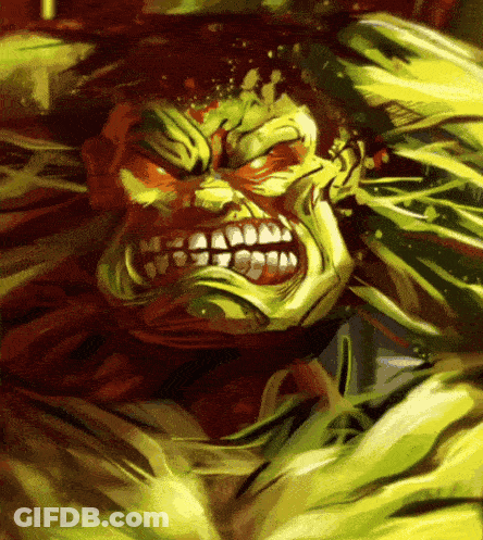 Angry Hulk Painting GIF