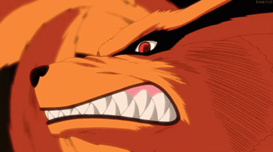 Angry Kurama Nine Tails Naruto GIF