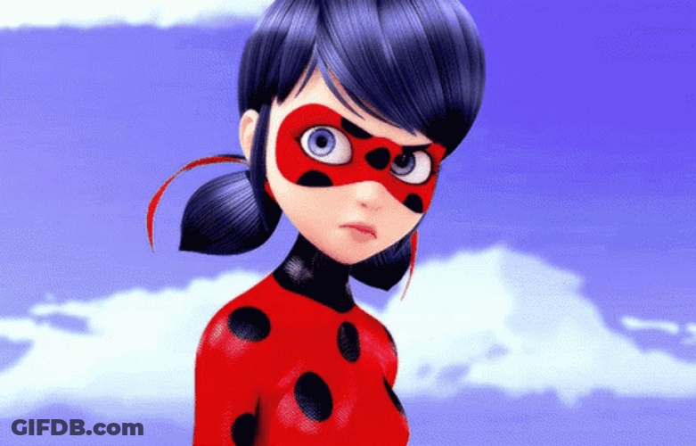Angry Ladybug Eyebrow Twitched GIF