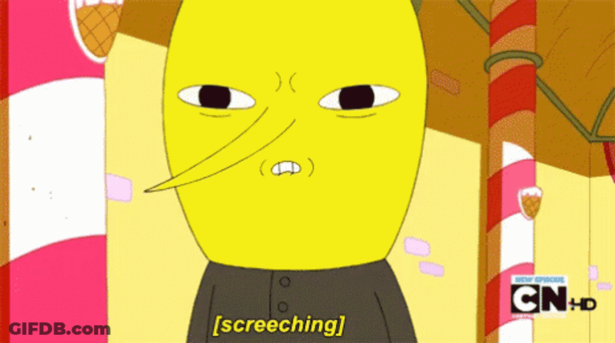 Angry Lemongrab Screeching GIF