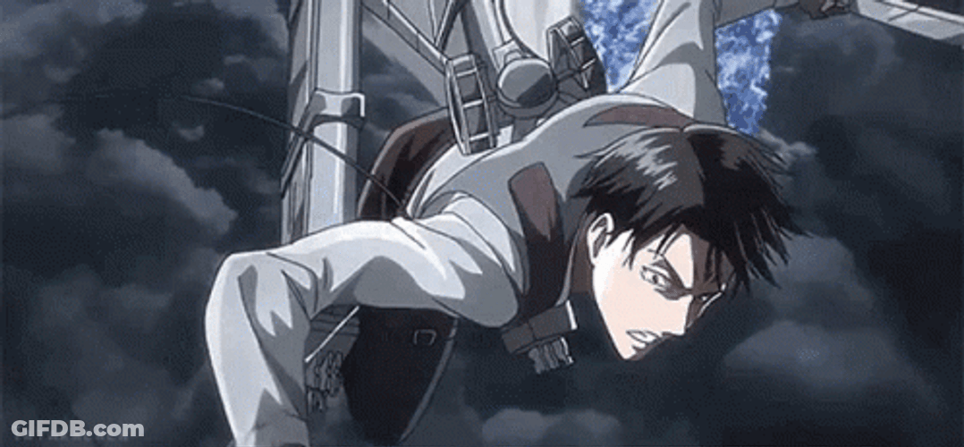 Angry Levi Ackerman Attacking GIF