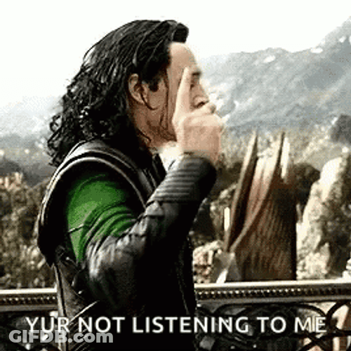 Angry Loki Not Listening To Me GIF
