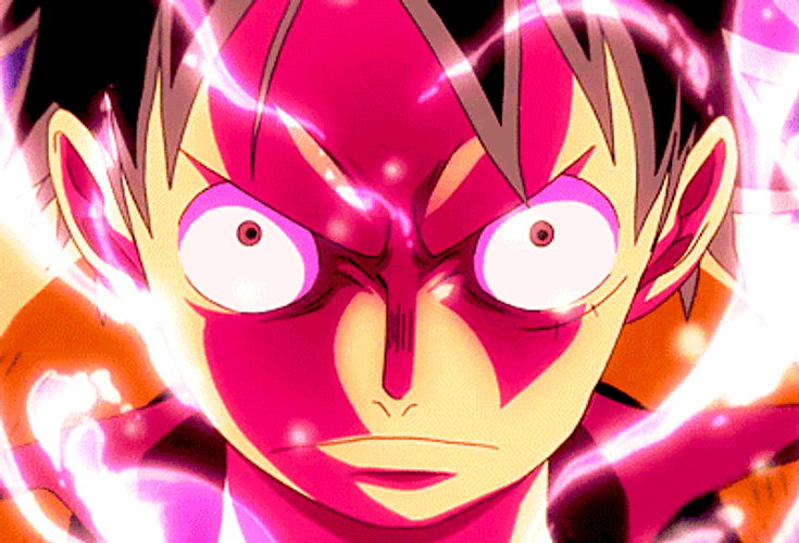 Angry Luffy With Purple Smoke GIF