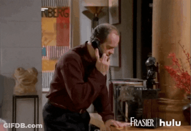 Angry Man Answering Phone Call GIF