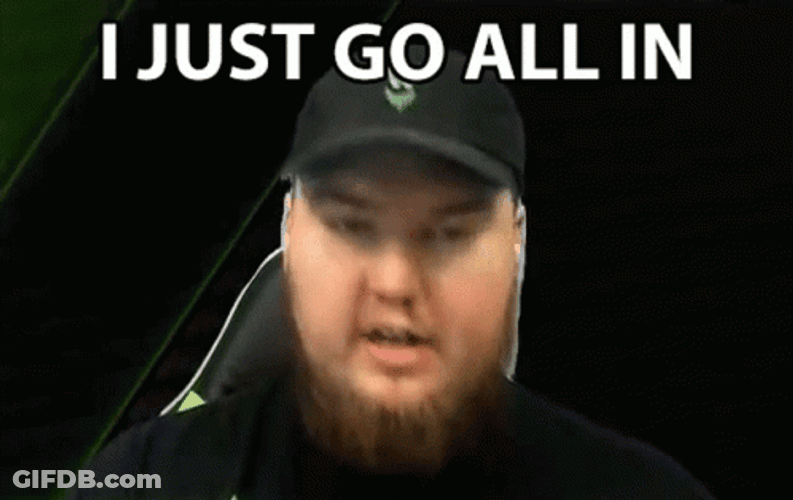 Angry Man I Just Go All In GIF