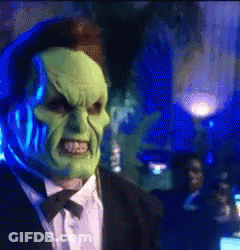 Angry Man In Green Mask And Tuxedo GIF