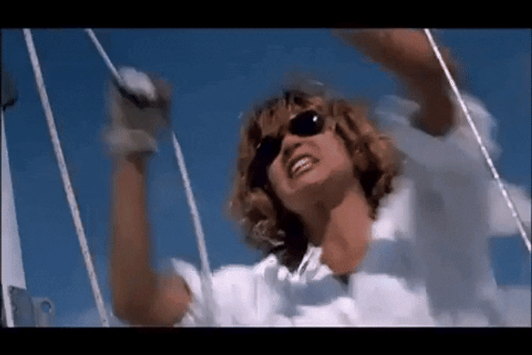 Angry Man Sailing Ship GIF
