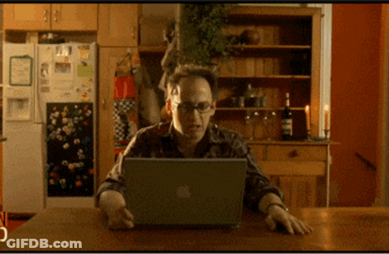 Angry Man Throw Computer With Force GIF