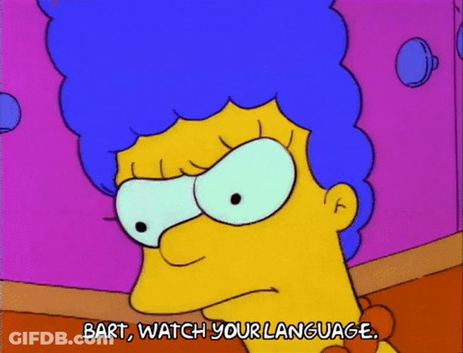 Angry Marge Simpson Scolding Bart GIF