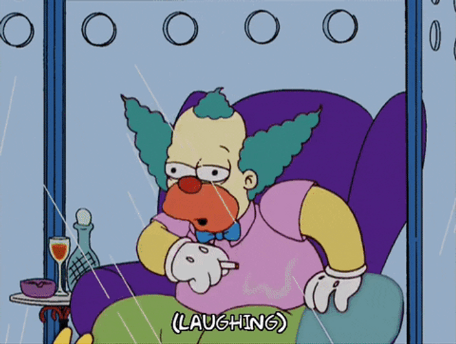 Angry Mob Attacking Krusty The Clown GIF