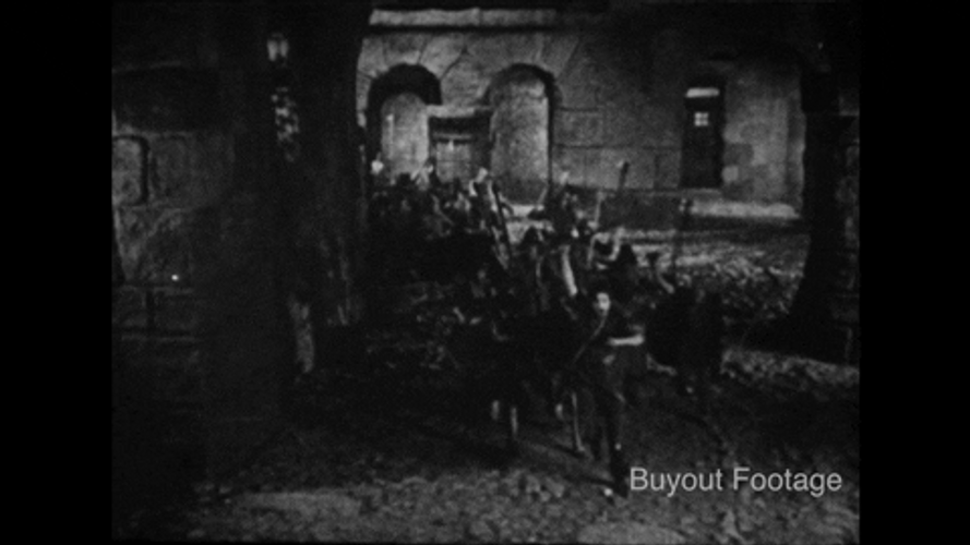 Angry Mob Attacking Vintage Film GIF