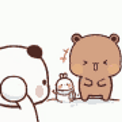 Angry Mochi Panda Hitting Mocha GIF