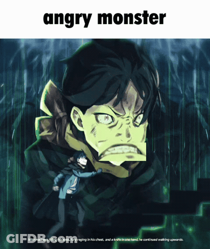 Angry Monster With Madness Filling His Eyes GIF