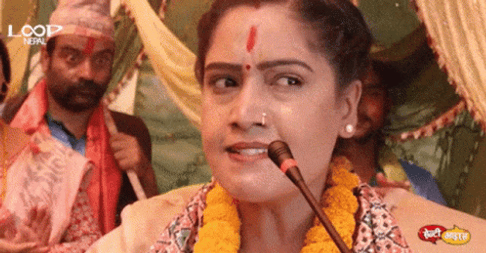 Angry Nepal Woman GIF