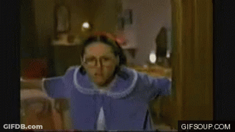Angry Nerd Slamming Door GIF