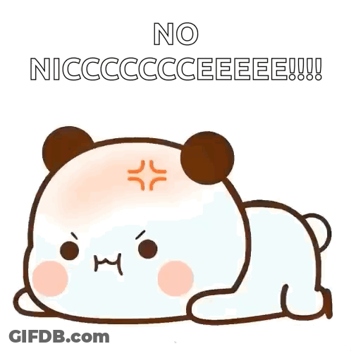 Angry Panda Laying Down Saying No Nicccceeee GIF