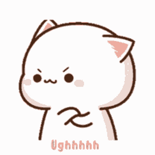 Angry Peach Cat Ugh GIF