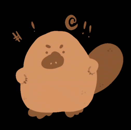 Angry Platypus Animation GIF