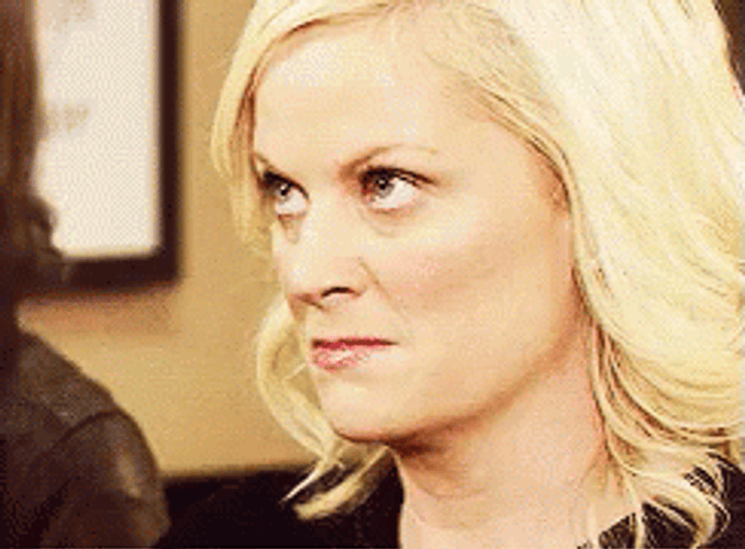 Angry Pout Leslie Knope GIF