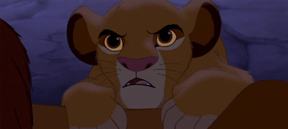 Angry Pout Simba GIF