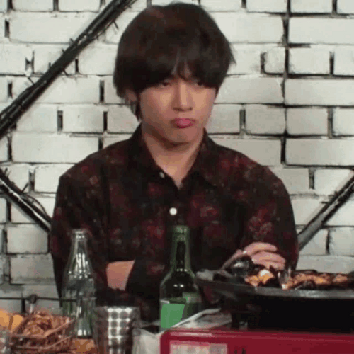 Angry Pouting V BTS GIF
