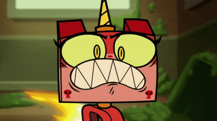 Angry Reaction Unikitty Cartoon GIF