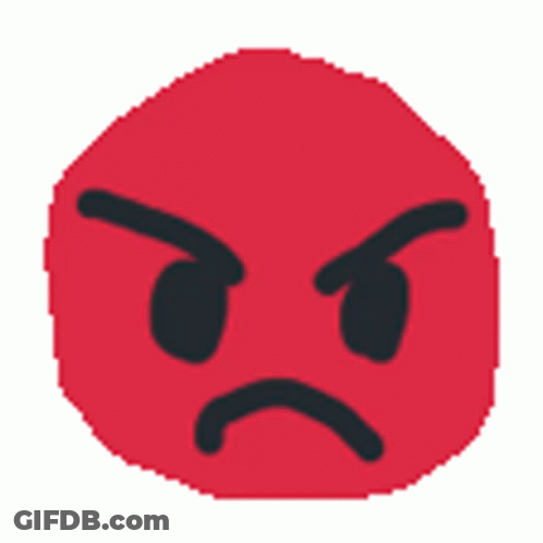 Angry Red Pixel Art Face GIF