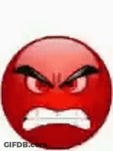 Angry Red Smiley Face GIF