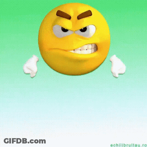 Angry Red Smiley Saying Be Wild GIF