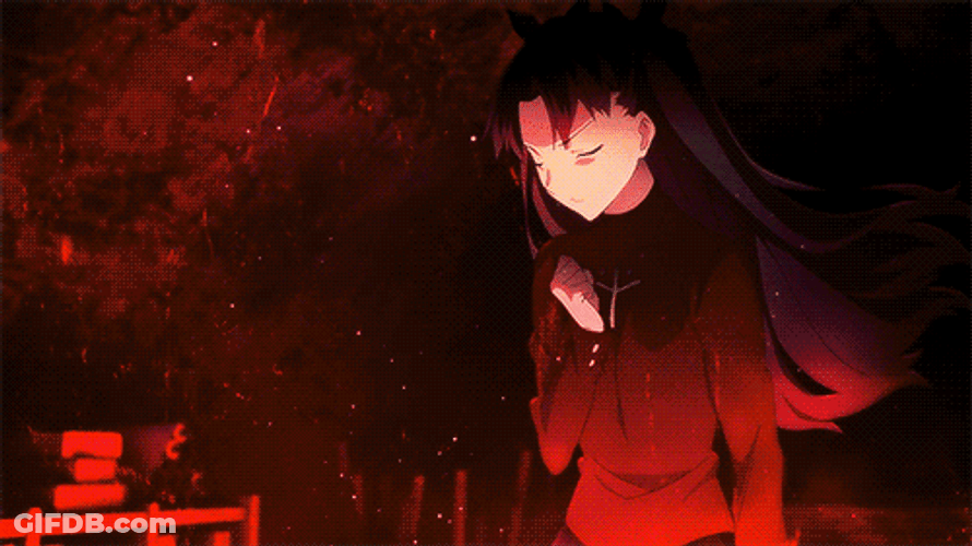 Angry Rin Tohsaka Anime GIF