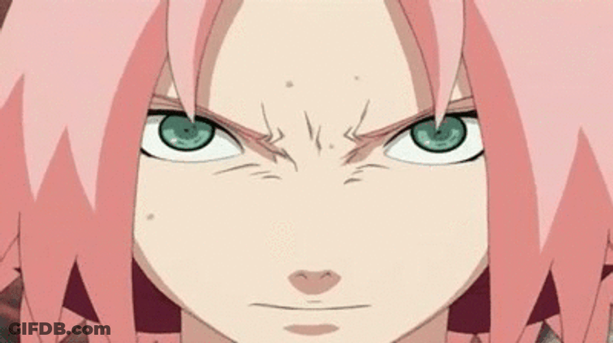 Angry Sakura Haruno GIF