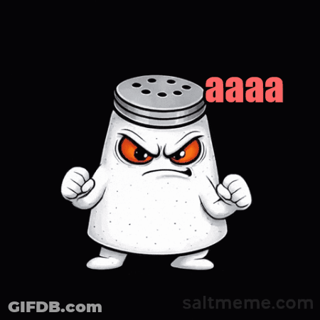Angry Salt Shaker Pointing To Judas GIF