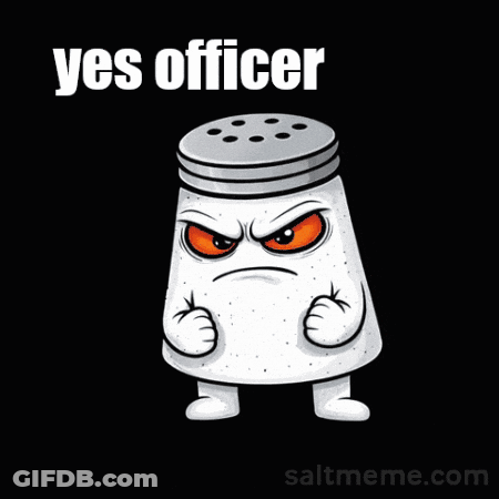Angry Salt Shaker Pointing Yes Officer This One GIF