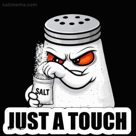 Angry Salt Shaker Saying Just A Touch GIF