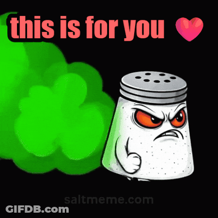 Angry Salt Shaker Saying This Is For You GIF