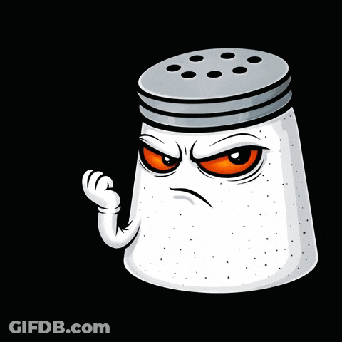 Angry Salt Shaker Saying Wow GIF