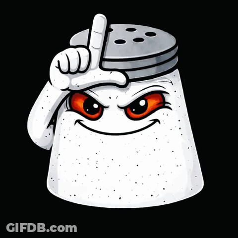 Angry Salt Shaker With Red Eyes GIF