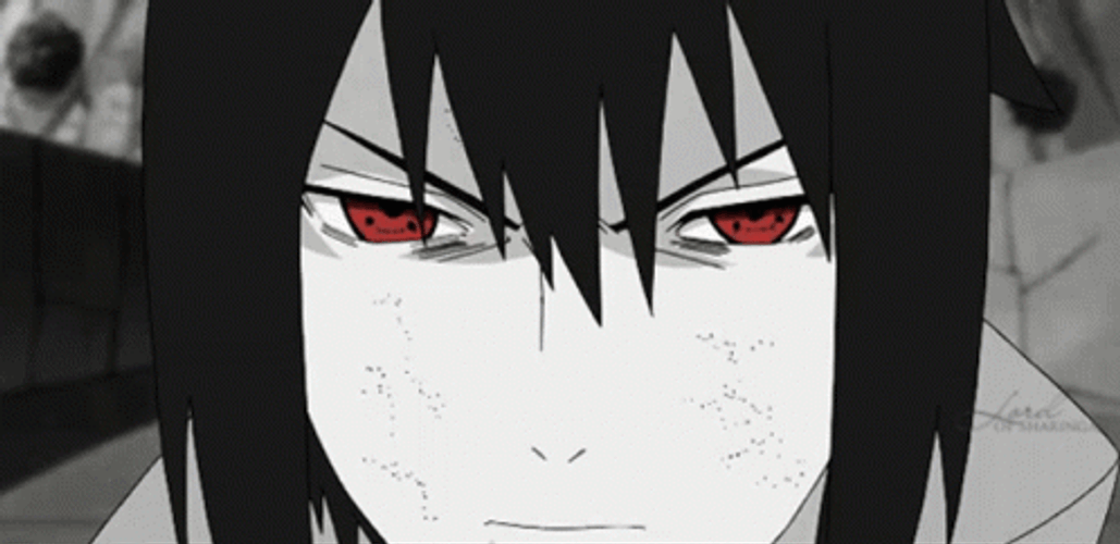 Angry Sasuke Uchiha Staring GIF