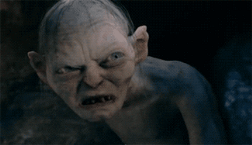 Angry Scream Gollum GIF