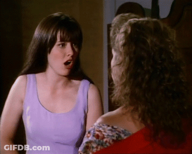 Angry Shannen Doherty Slapping Friend GIF