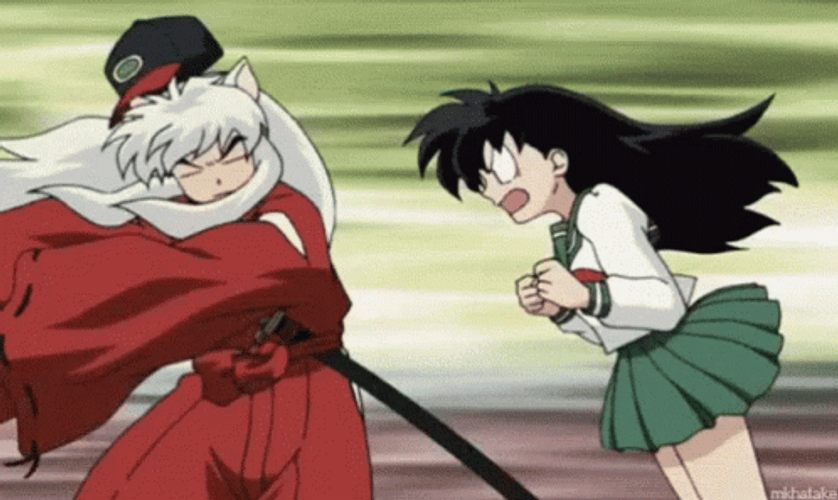 Angry Shouting Kagome Inuyasha GIF