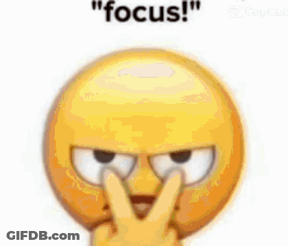 Angry Smiley Saying Focus GIF
