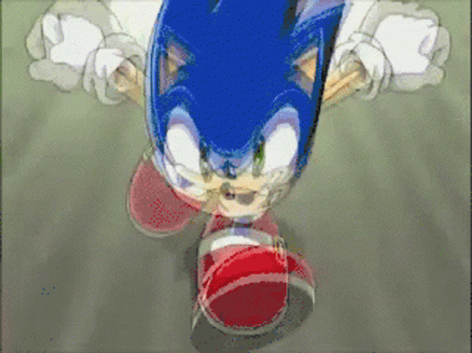 Angry Sonic Running GIF