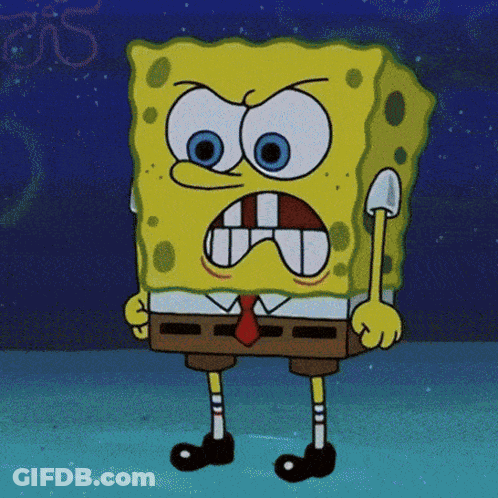 Angry Spongebob Squarepants Cartoon GIF