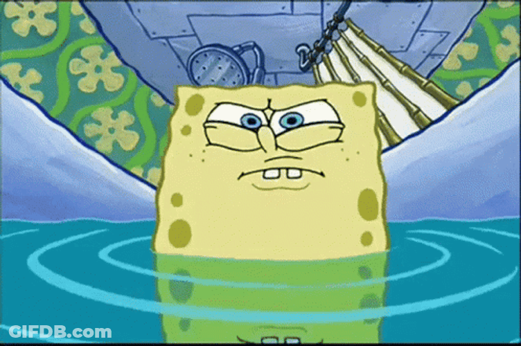 Angry Spongebob Squarepants Sucking Up Water GIF