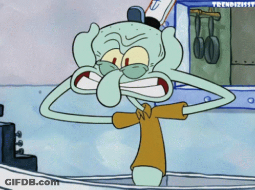 Angry Squidward From Spongebob GIF