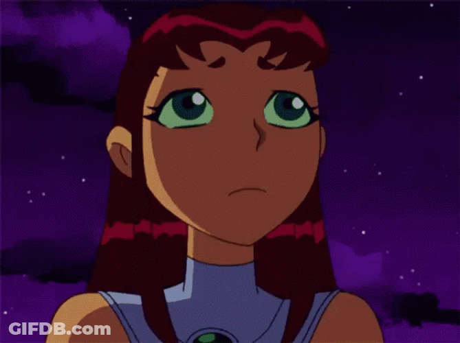Angry Starfire Flying GIF